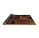 Sideview of Patchwork Brown Transitional Rug, abs569brn