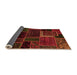 Sideview of Patchwork Orange Transitional Rug, abs569org