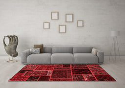 Transitional Red Washable Rugs