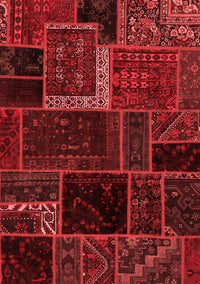 Patchwork Red Transitional Rug, abs569red