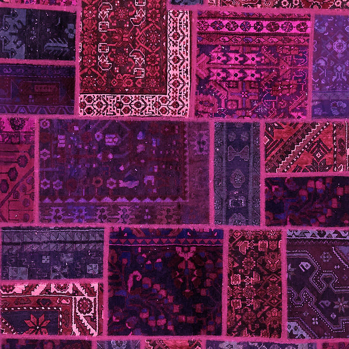 Patchwork Pink Transitional Rug, abs569pnk