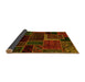 Sideview of Patchwork Yellow Transitional Rug, abs569yw