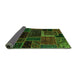 Sideview of Patchwork Green Transitional Rug, abs569grn