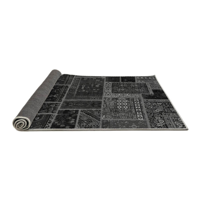 Sideview of Patchwork Gray Transitional Rug, abs569gry