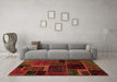 Machine Washable Patchwork Orange Transitional Area Rugs in a Living Room, wshabs569org