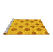 Sideview of Machine Washable Abstract Yellow Modern Rug, wshabs56yw