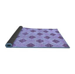 Sideview of Abstract Blue Modern Rug, abs56blu