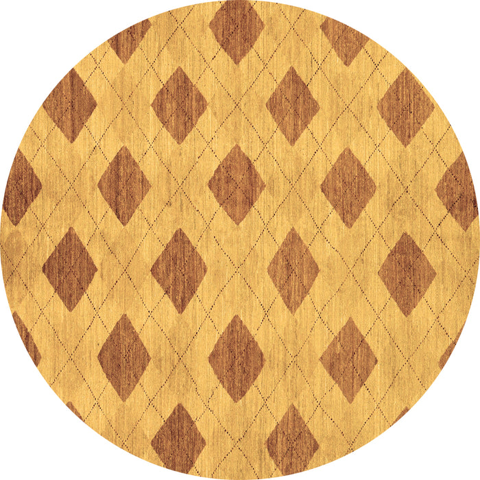 Round Machine Washable Abstract Brown Modern Rug, wshabs56brn
