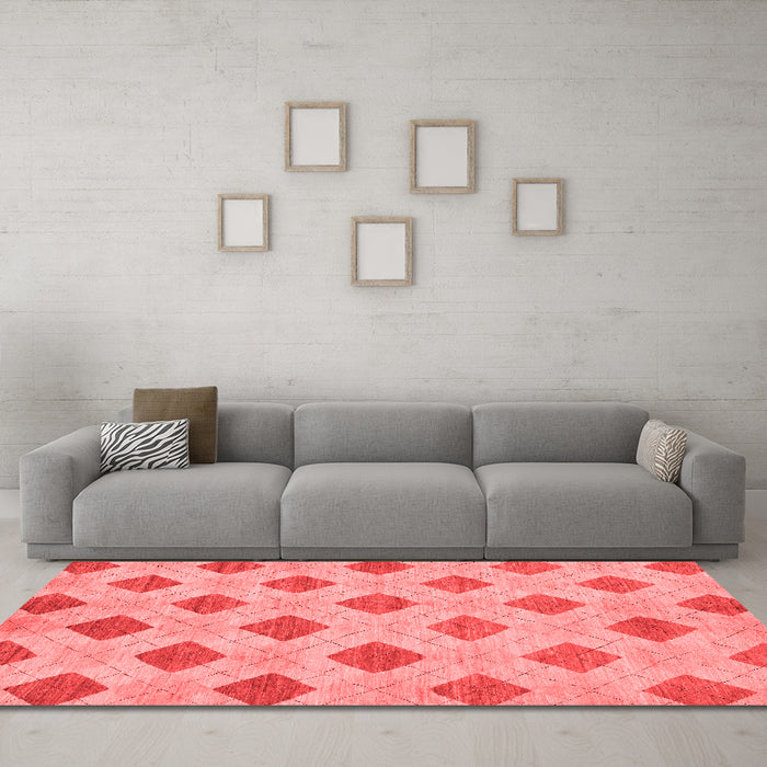 Modern Red Washable Rugs