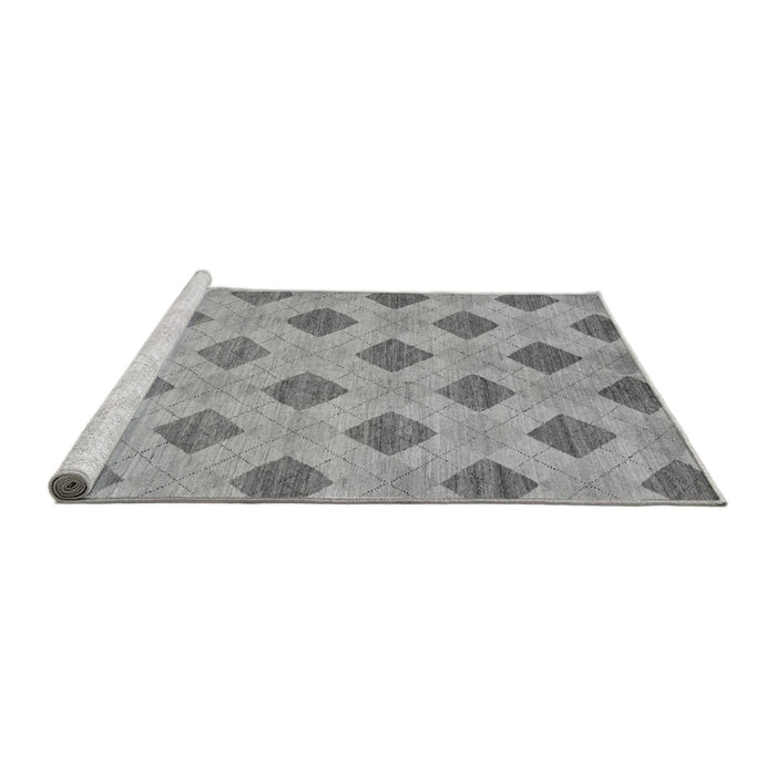 Sideview of Machine Washable Abstract Gray Modern Rug, wshabs56gry