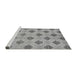 Sideview of Machine Washable Abstract Gray Modern Rug, wshabs56gry