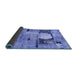 Sideview of Patchwork Blue Transitional Rug, abs570blu