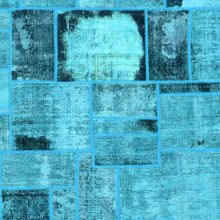Patchwork Light Blue Transitional Rug, abs570lblu