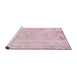 Sideview of Machine Washable Abstract Cadillac Pink Rug, wshabs571