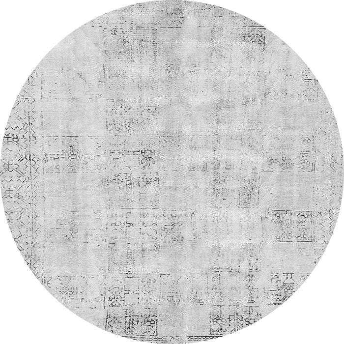 Round Machine Washable Abstract Gray Modern Rug, wshabs571gry