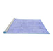 Sideview of Machine Washable Abstract Blue Modern Rug, wshabs571blu