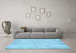 Machine Washable Abstract Light Blue Modern Rug in a Living Room, wshabs571lblu