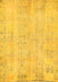 Machine Washable Abstract Yellow Modern Rug, wshabs571yw