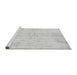 Sideview of Machine Washable Abstract Gray Modern Rug, wshabs571gry