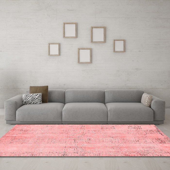 Modern Red Washable Rugs
