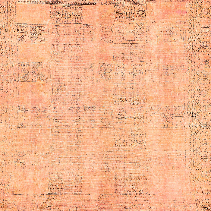 Square Abstract Orange Modern Rug, abs571org