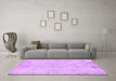 Machine Washable Abstract Purple Modern Area Rugs in a Living Room, wshabs571pur