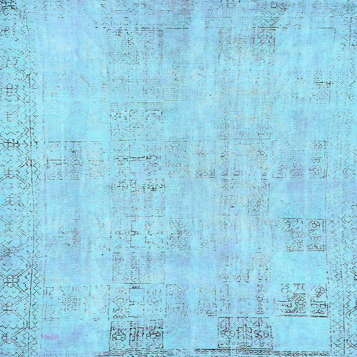 Square Machine Washable Abstract Light Blue Modern Rug, wshabs571lblu