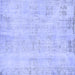 Square Abstract Blue Modern Rug, abs571blu