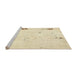 Sideview of Machine Washable Abstract Yellow Rug, wshabs572