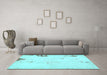 Machine Washable Abstract Light Blue Modern Rug in a Living Room, wshabs572lblu