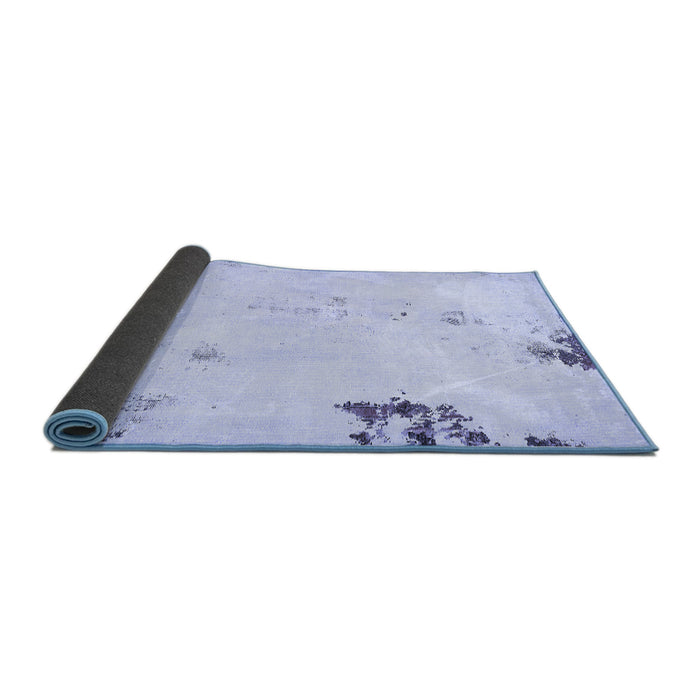 Sideview of Abstract Blue Modern Rug, abs572blu