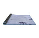 Sideview of Abstract Blue Modern Rug, abs572blu