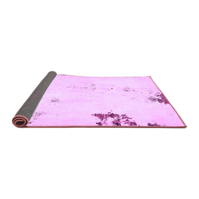 Sideview of Abstract Purple Modern Rug, abs572pur