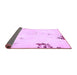 Sideview of Abstract Purple Modern Rug, abs572pur