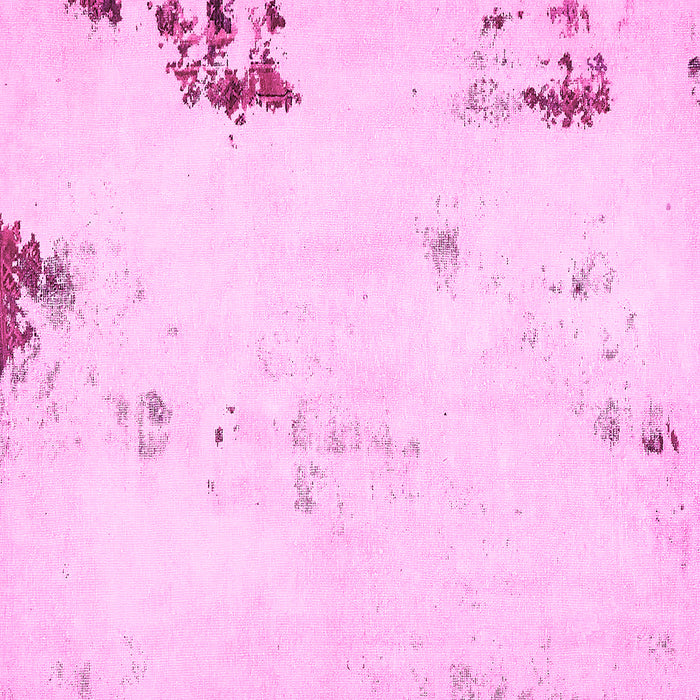 Square Machine Washable Abstract Pink Modern Rug, wshabs572pnk