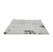 Sideview of Machine Washable Abstract Gray Modern Rug, wshabs572gry