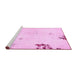 Sideview of Machine Washable Abstract Pink Modern Rug, wshabs572pnk