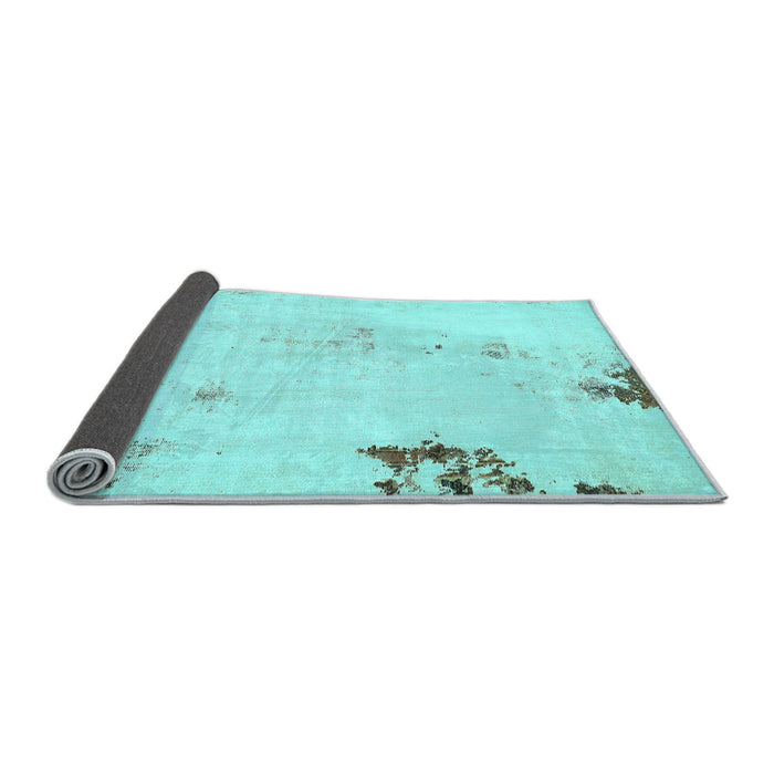 Sideview of Abstract Light Blue Modern Rug, abs572lblu