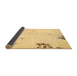 Sideview of Abstract Brown Modern Rug, abs572brn