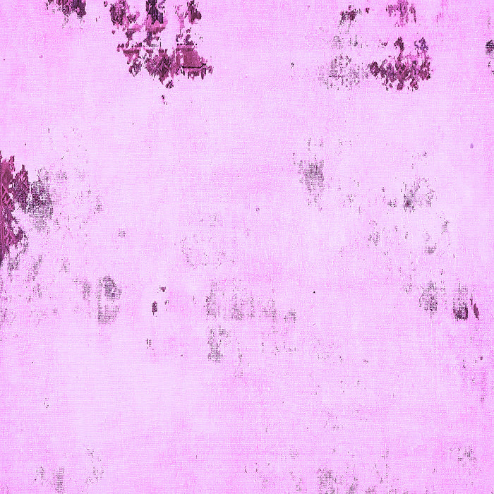 Square Machine Washable Abstract Purple Modern Area Rugs, wshabs572pur