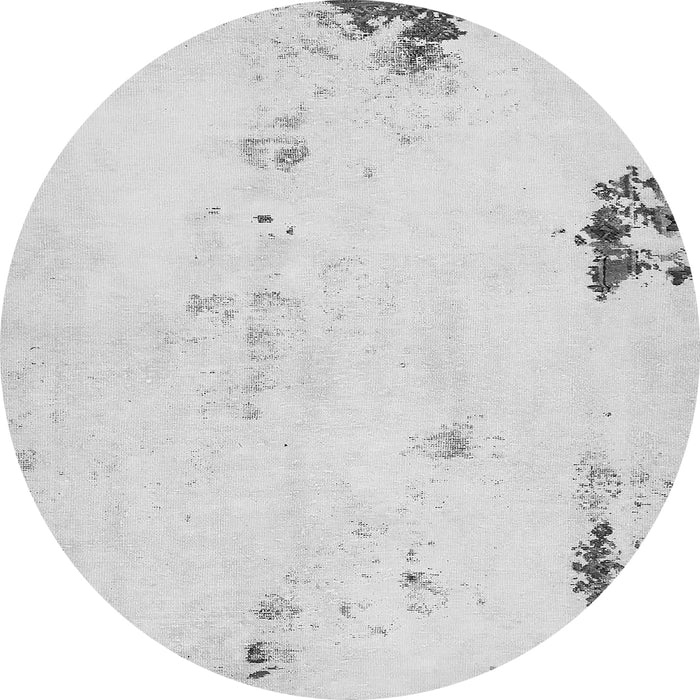 Round Abstract Gray Modern Rug, abs572gry