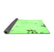 Sideview of Abstract Green Modern Rug, abs572grn