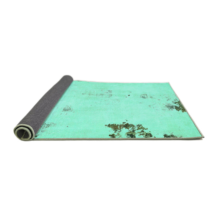 Sideview of Abstract Turquoise Modern Rug, abs572turq