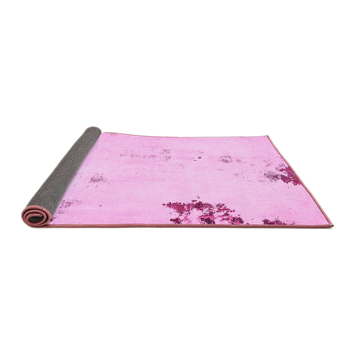 Sideview of Abstract Pink Modern Rug, abs572pnk