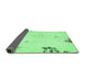 Sideview of Abstract Emerald Green Modern Rug, abs572emgrn