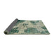 Sideview of Abstract Green Modern Rug, abs573