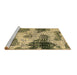 Sideview of Machine Washable Abstract Brown Modern Rug, wshabs573brn