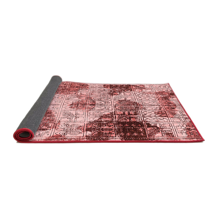Abstract Red Modern Area Rugs