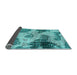 Sideview of Abstract Light Blue Modern Rug, abs573lblu