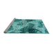 Sideview of Machine Washable Abstract Light Blue Modern Rug, wshabs573lblu